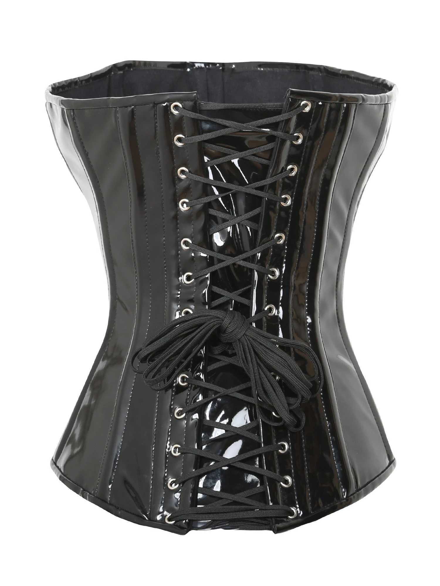 PVC Longline Overbust Buckled Corset - Image 9