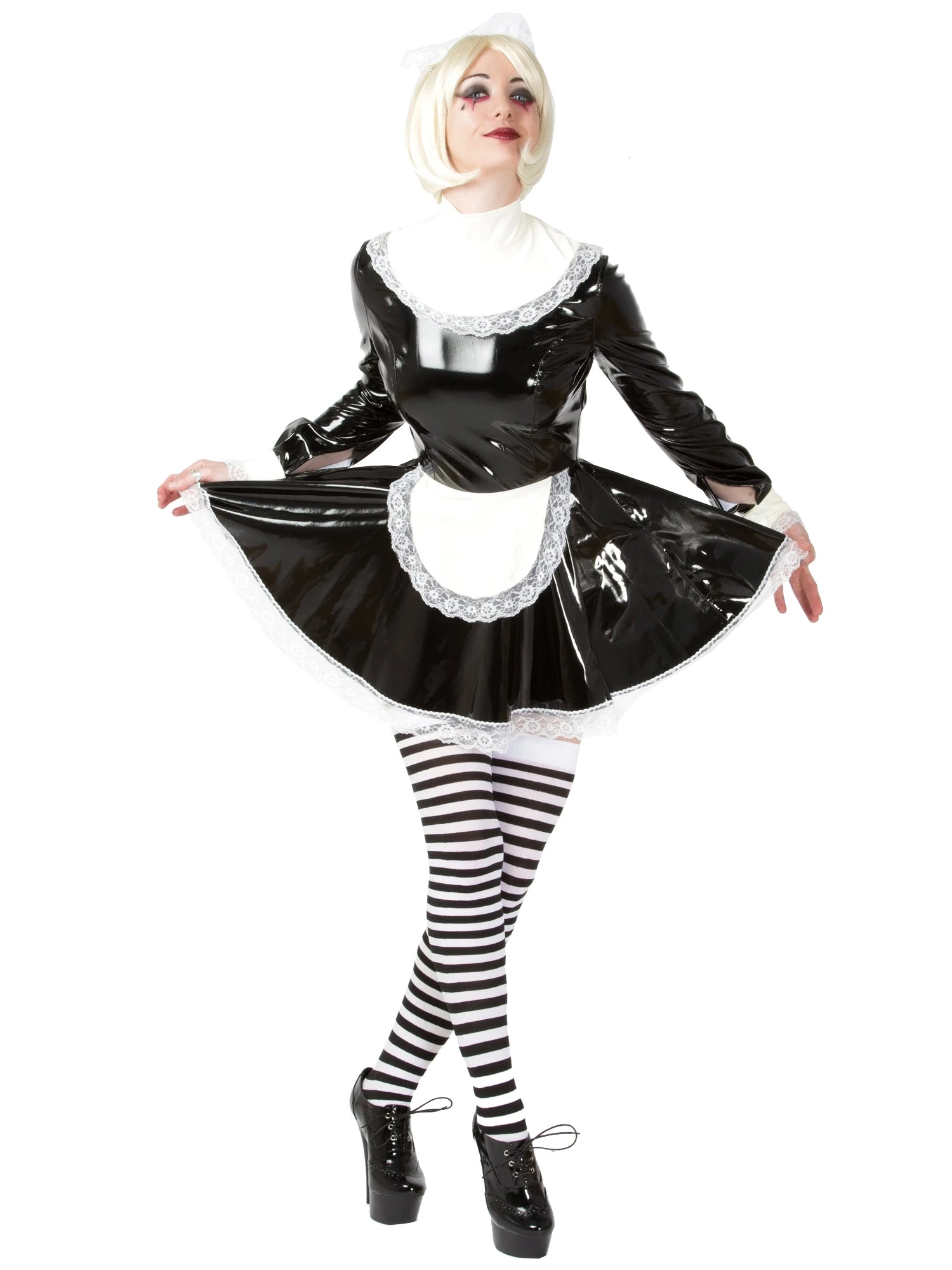 PVC Parisian Maid Costume Dress - Image 3