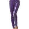 PVC Pocketed Jeans In Purple