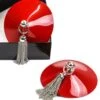 Chain Tassle Patent Leather Pasties - One Size