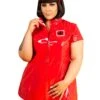 Plus Size PVC Red Delphine Dress