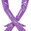 Purple PVC Long Gloves