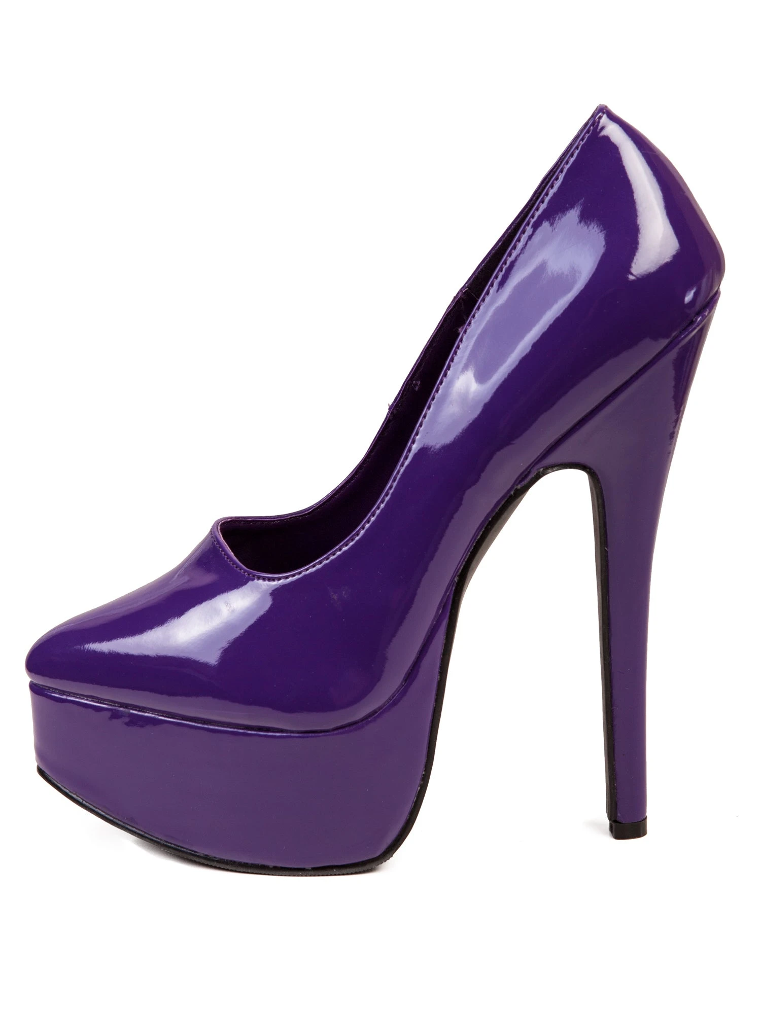 Purple Patent Platform Pumps - Image 4
