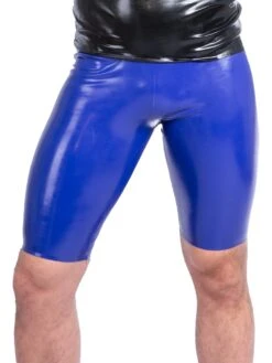 Latex Cycling Shorts In Blue