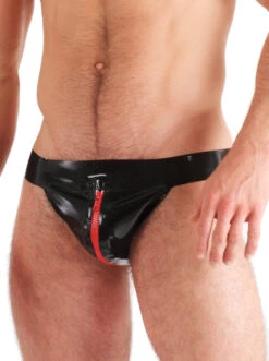 Latex Jock With Zip