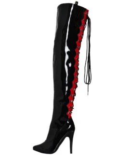 Red & Black Empress Thigh Boots