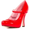 Red Patent Finished Platform Heels