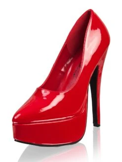 Red Platform Darina Heels