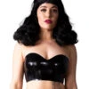 Sweetheart Neckline Bandeau Latex Bra