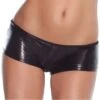 Wetlook Black Mini Shorts