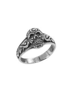 Ergo Reverance Of The Dead Skull Silver Ring