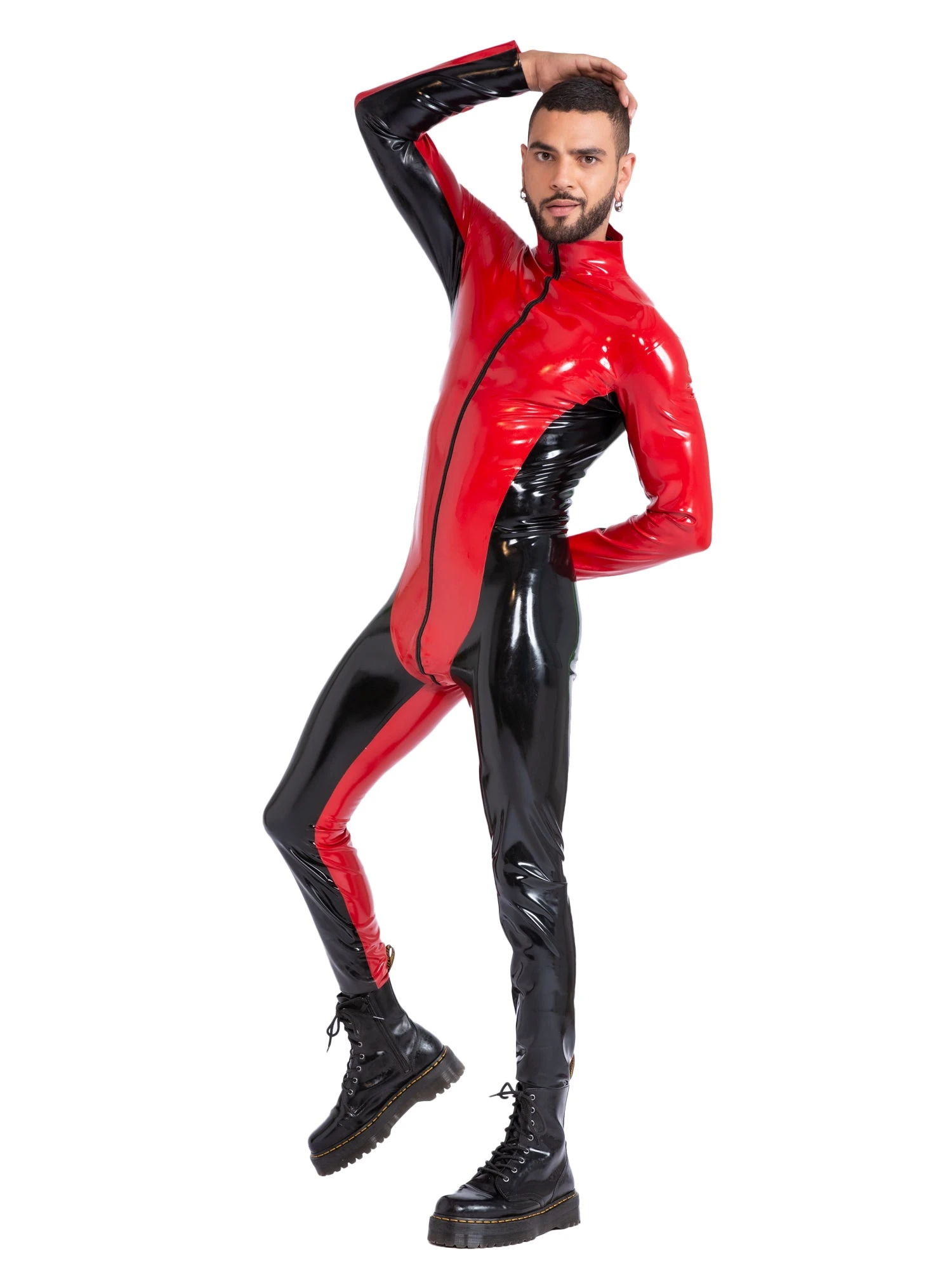 Inferno Men's Latex Catsuit - Image 3
