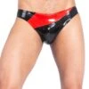 Slice Latex Briefs In Black & Red