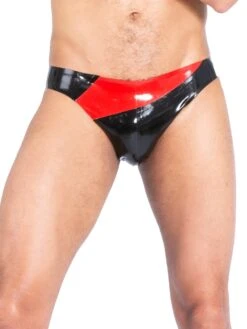 Slice Latex Briefs In Black & Red