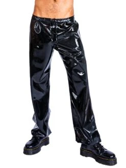 Latex Tracksuit Bottoms Black