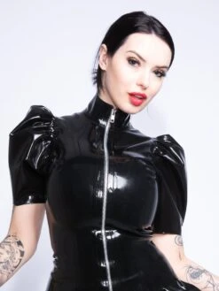 Puffy Shoulder Latex Top